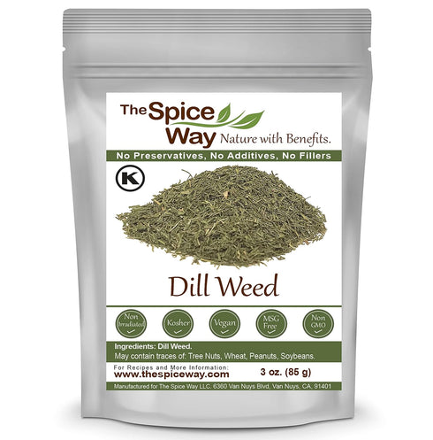 The Spice Way Dill Weed - 3 oz seeds for Pickling, Vegetables, Pasta, Salads, and Soups