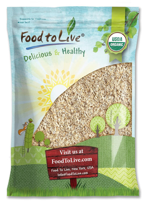 Food to Live Organic Rolled Oats, 5 Pounds Old-Fashioned, 100% Whole Grain,