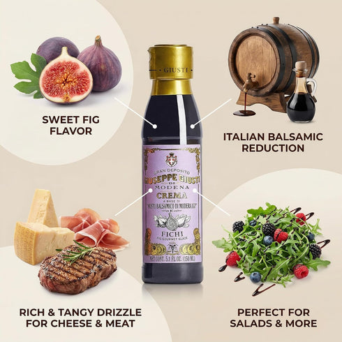 Generic 5.07 oz Pack 2 Fig Balsamic Vinegar Glaze Condiment Italian Gourmet Balsamic Reduction With Sweet Fig, Rich