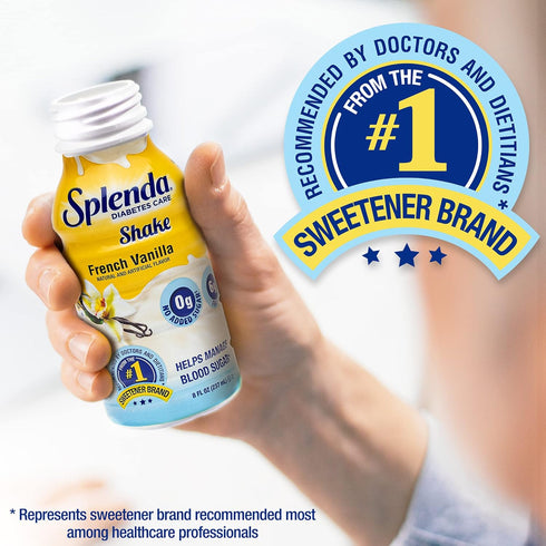 8 Oz (Pack 24) SPLENDA Diabetes Care Shakes - Meal Replacement Shake, French Vanilla, Fl