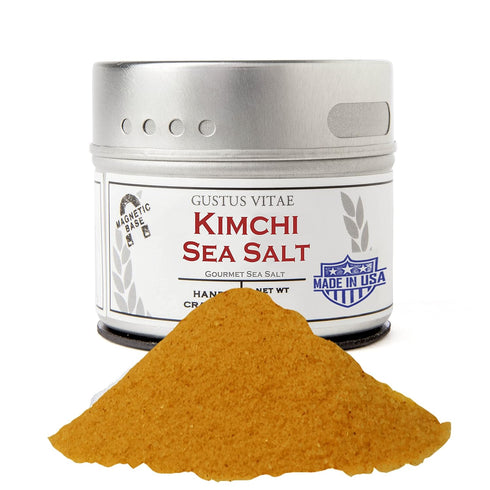 Kimchi Sea Salt - Authentic Gourmet Infused Sea Salt - Non-GMO, Sustainable, Grown in USA, All Natural - 3.1 Oz Net
