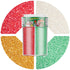 Wayin Christmas Edible Sanding Sugar Sprinkles, 6oz Coarse Sparkling Sugar with Red, Green,