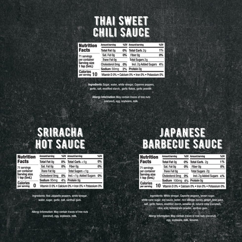 Pack 12oz, 3 Pack Melindas Asian Trio Collection - Gourmet Hot Sauce Variety with Sriracha Hot Sauce, Japanese BBQ