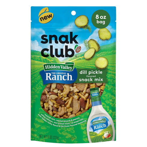 Snak Club Hidden Valley Ranch and Dill Pickle Flavored Snack Mix, Toasted