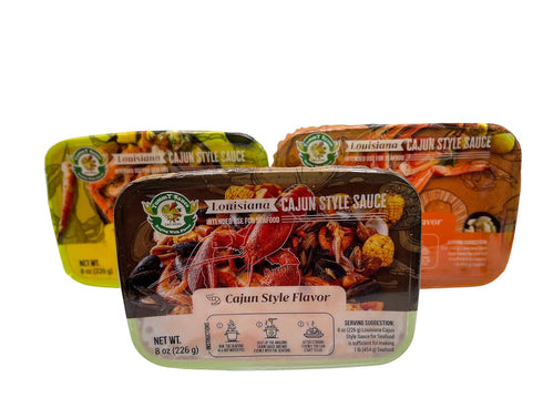 YummY Sauce - Cajun, Garlic, Lemon | 3 Flavor Bundled (Pack of 3 x 8oz)