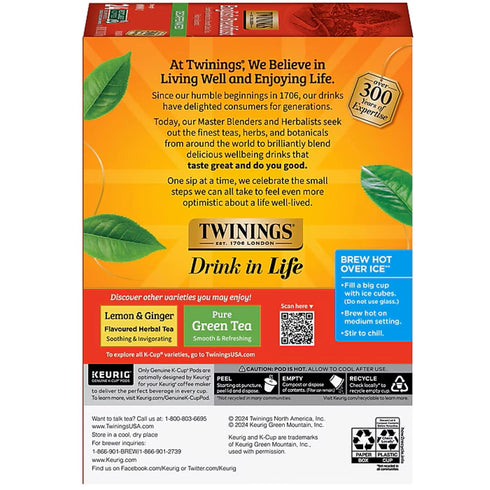 24 Count (Pack 2) Twinings Tea English Breakfast Decaf K-Cups