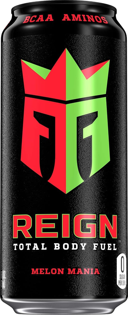 16 Oz Pack 12 Reign Total Body Fuel, Melon Mania, Fitness & Performance Drink, Fl |