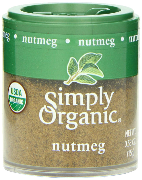 Simply Organic Ground Nutmeg, Organic Mini Spice, 0.53 Ounce (Pack of 6)