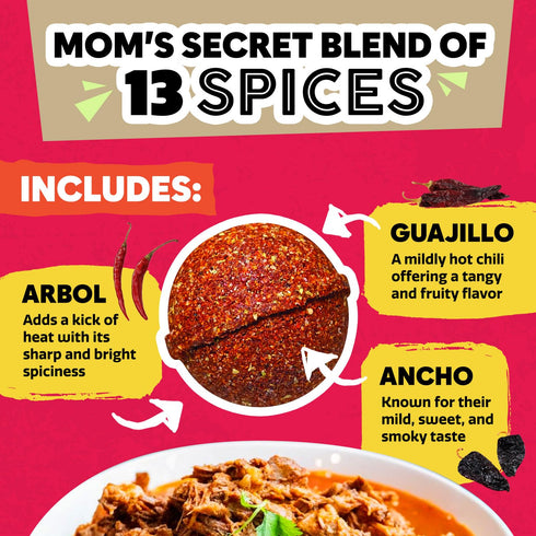 Pack 2 EZ Bombs Birria Bomb Seasoning, of Authentic Mexican Spice Mix for Tacos, Burritos, Nachos, and Quesadillas Made