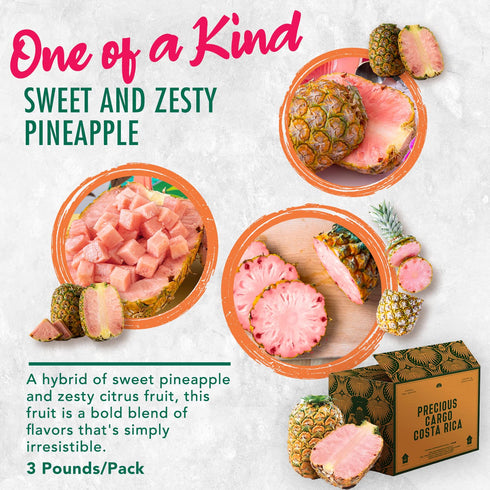Packed Melissas Produce Pinkglow Pineapple Fresh, Naturally Pink Pineapple with Sweet Tropical Flavor with Lycopene