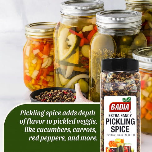 13 oz Badia Extra Fancy Pickling Spice Mix, - Blend of Premium Spices for Pickling Vegetables, Brines & Marinades