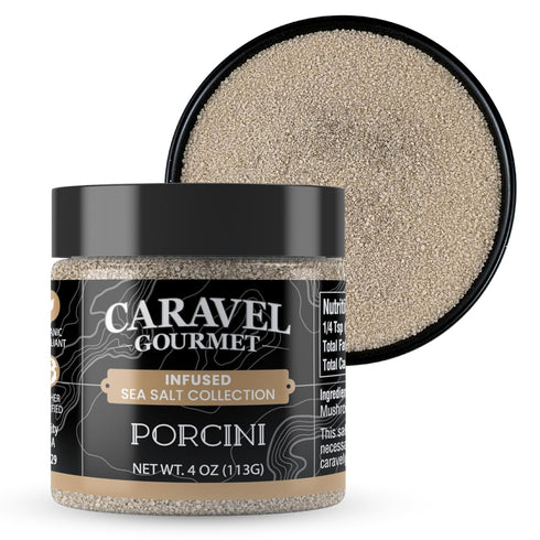 Porcini Sea Salt Infused with Finely Ground Porcini Mushrooms Umami-Packed Mushroom Seasoning