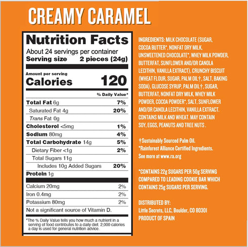 30% (48 6-Pack) (Pack 6) Little Secrets Chocolates | Less Sugar | Nothing Artificial | Guilt-Free (Cookie Bars - Milk