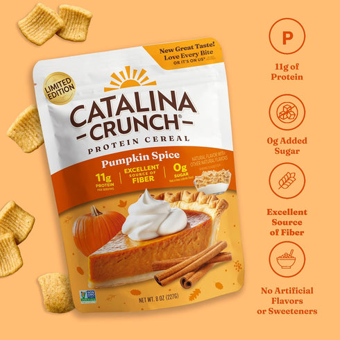 11g 8 oz. (Pack 2) Catalina Crunch Protein Cereal - Sugar Free Breakfast Cereal with of Protein - Gluten Free, Keto