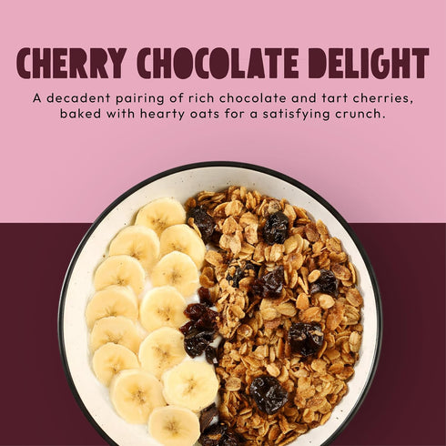 12 oz (Pack 4) Kellys Four Plus Granola Cereal | Cherry Chocolate Healthy Granola for Yogurt | Hand Made Snacks