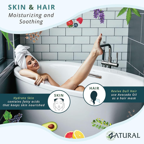 100% (32 Zatural Avocado Oil Pure Natural without Additives, Clean, Cold Pressed, Non-GMO, Vegan: For Cooking, Frying