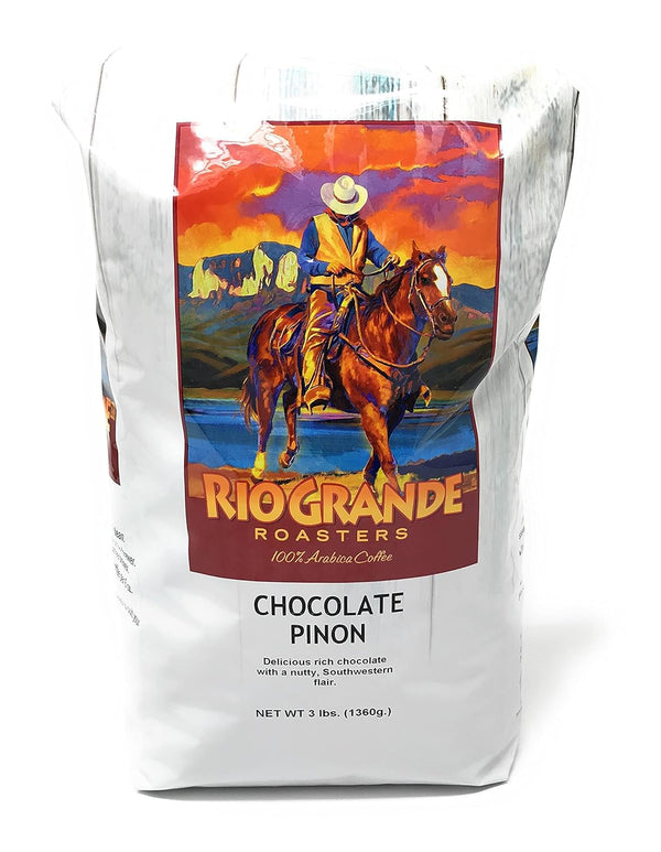 Rio Grande Roaster s Chocolate Pinon Whole Bean Coffee 3 Pound Bag