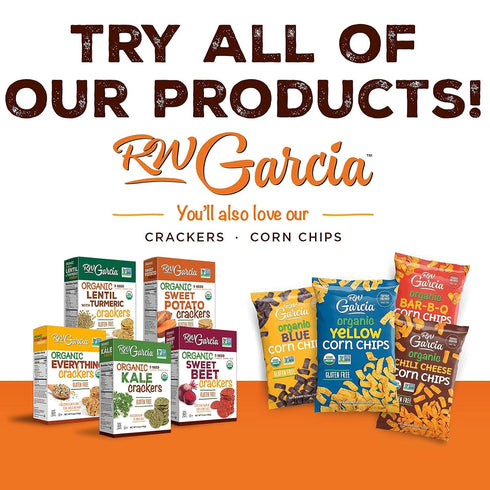 RW Garcia 5.5oz 6 Pack Organic Sweet Potato Crackers, Gluten Free, Boxes