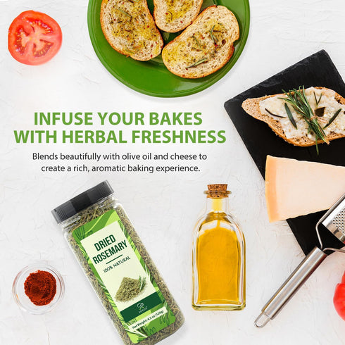 4.2 oz (120g), Soeos Dried Rosemary Leaves, Whole Rosemary for Cooking, Seasoning, Baking, Roasting, Marinades and Tea