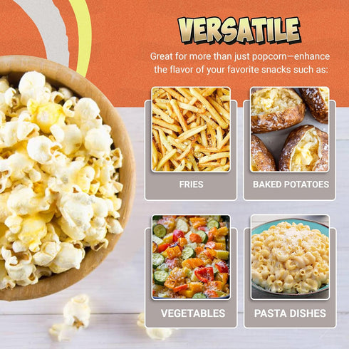 2 Pack White Cheddar Cheese Powder Premium Cheesy Popcorn Seasoning Gourmet Sprinkle Topping for Popcorn, Chips, Pasta