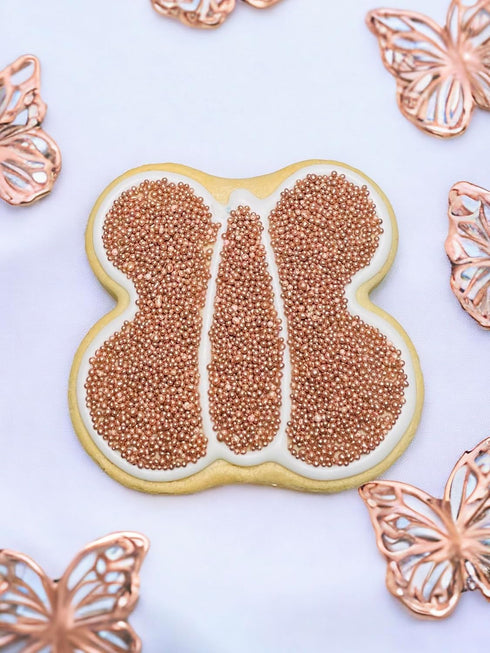 Sweet Evas SHIMMER METALLIC ROSE GOLD NONPAREILS- Dairy Free,Gluten Free,Egg Free,Vegan,Soy Free,Nuts