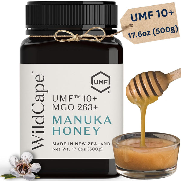 WildCape Manuka Honey Certified UMF 10+/MGO 263+ - 100% Pure, Raw, Unpasteurized,