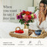 BloomsyBox Romantic Blooming Bouquet Fresh Mixed-Color Roses & Alstroemerias (Glass Vase Included) Fresh Flower