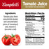 100% 11.5 oz (24 Pack) Campbell's Tomato Juice, fl Can