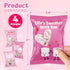 4E's (24 Packs) Novelty Heart Marshmallows Pink & White Valentine Marshmallows Mini Individually Wrapped for Hot