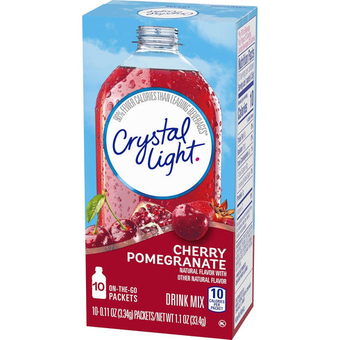Crystal Light On The Go Cherry Pomegranate Ice Drink Mix, 10-Packet Box, Pack of 6