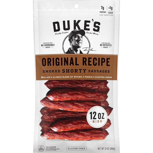 Duke's Pork Original Smoked Shorty Sausages, 7g Protein Per Serving, 12 oz.