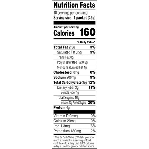 1.51 (Pack 10) Quaker, Instant Oatmeal, Cinnamon and Spice, Ounce