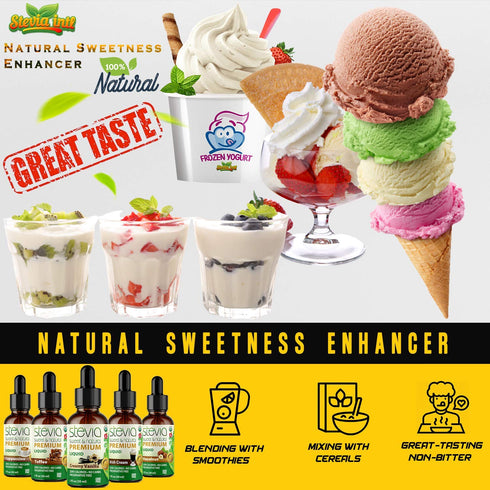 (Pack 5) 5 0 0 (1oz) Stevia Intl - of Coffee Lovers Bundle with Flavors. Stevia Liquid Drops. All Naturally Sweet