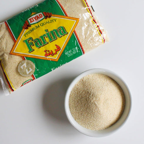 30 32oz Ziyad Premium Quality Farina Finely Ground, Smooth Wheat Cereal High Fiber, No Cholesterol/Salt