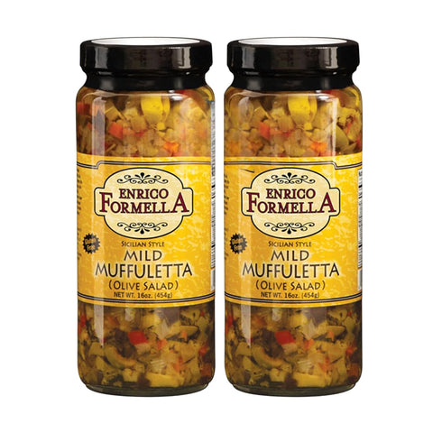 Enrico Formella Mild Muffuletta Salad - Gluten Free Italian Olive Mix -