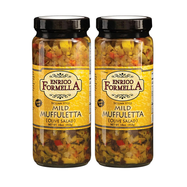 Enrico Formella Mild Muffuletta Salad - Gluten Free Italian Olive Mix -