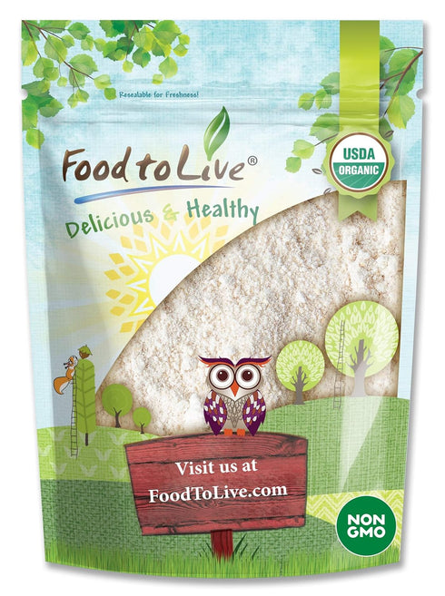 Food to Live Organic Oat Flour, 1 Pound - Non-GMO, Fine, Stone