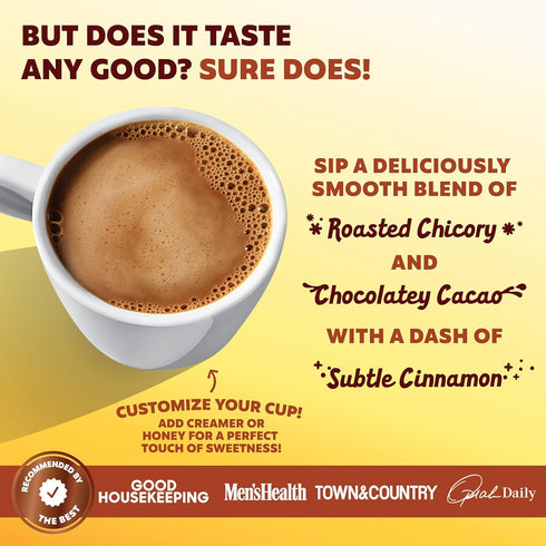 18 Joey Mushroom Coffee Alternative with Cacao Dandelion Root, and Chicory, Instant Mushroom Coffee Substitute