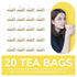 BREWIX Turmeric Ashwagandha Herbal Tea Bags (20 Pyramid Bags) - Caffeine Free, Gluten Free, Pure Herbal Blend