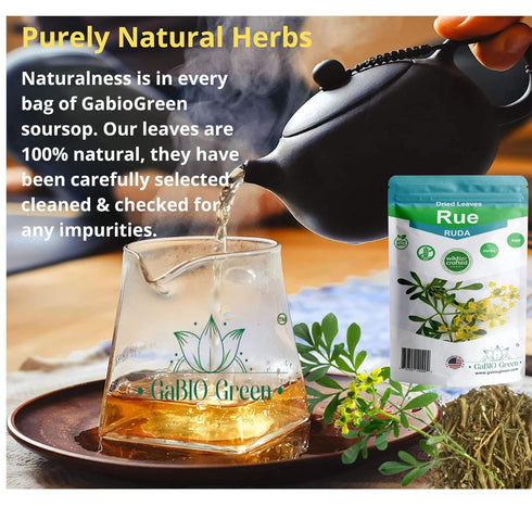 RUE Dried Herbs Peruvian Ruda 2.05 oz (56 gr) - Natural Dried Tea Herbs, Resealable Bag