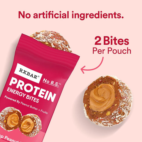 (60 RXBAR Protein Energy Bites, Gluten Free Energy Snacks, Protein Snacks, Strawberry Peanut Butter Bites)