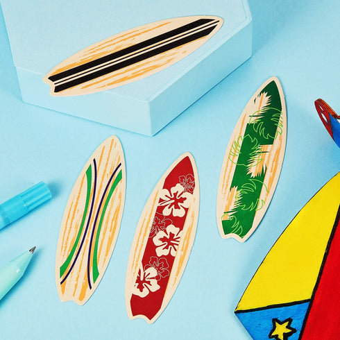 48 Pieces Surfboard Cupcake Toppers, Beach Cake Decorations, Mini Accents for Swimming Pool Summer Beach Party Supplies