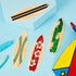 48 Pieces Surfboard Cupcake Toppers, Beach Cake Decorations, Mini Accents for Swimming Pool Summer Beach Party Supplies