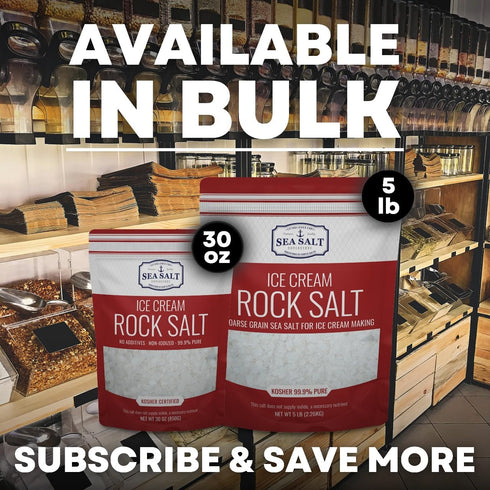 10 lbs Rock Salt for Ice Cream Making, Universally Compatible Coarse and Non-Iodized Salt for All Ice Cream Maker