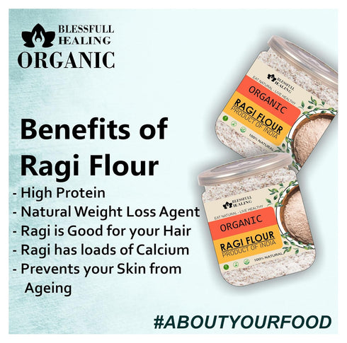 Blessfull Healing 1 lb (453 Organice RAGI FLOUR Gram)
