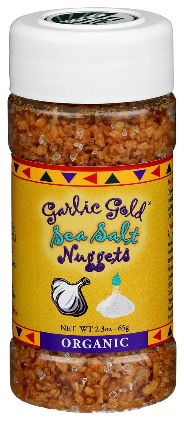 Garlic Gold Toasted Nuggets Organic Garlic Minced Nuggets with Sea Salt, Paleo,