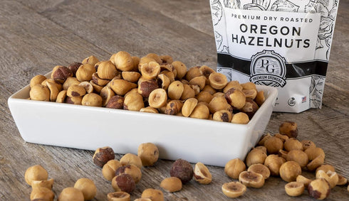 1 LB Oregon Farm To Table - Hazelnuts from Premium Growers - Dry Roasted - Lightly Salted Kosher Certified