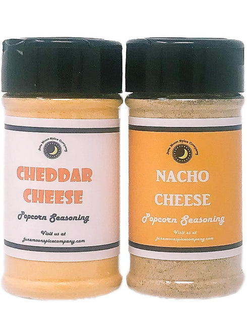 CHEDDAR Lovers' Popcorn Seasoning, Variety 2 Pack, Nacho Cheddar & Cheddar Cheese, Crafted in Small Batches
