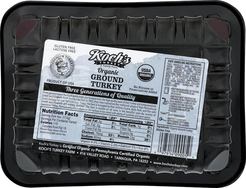 Kochs Turkey Farm 16 OZ Organic Ground Turkey