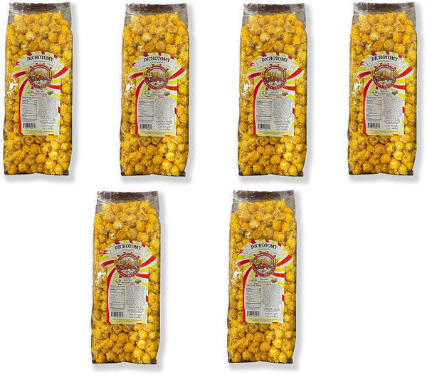 Campbell's Sweets Factory Dichotomy Gourmet Popcorn 6 Pack Cheesy Caramel Corn -